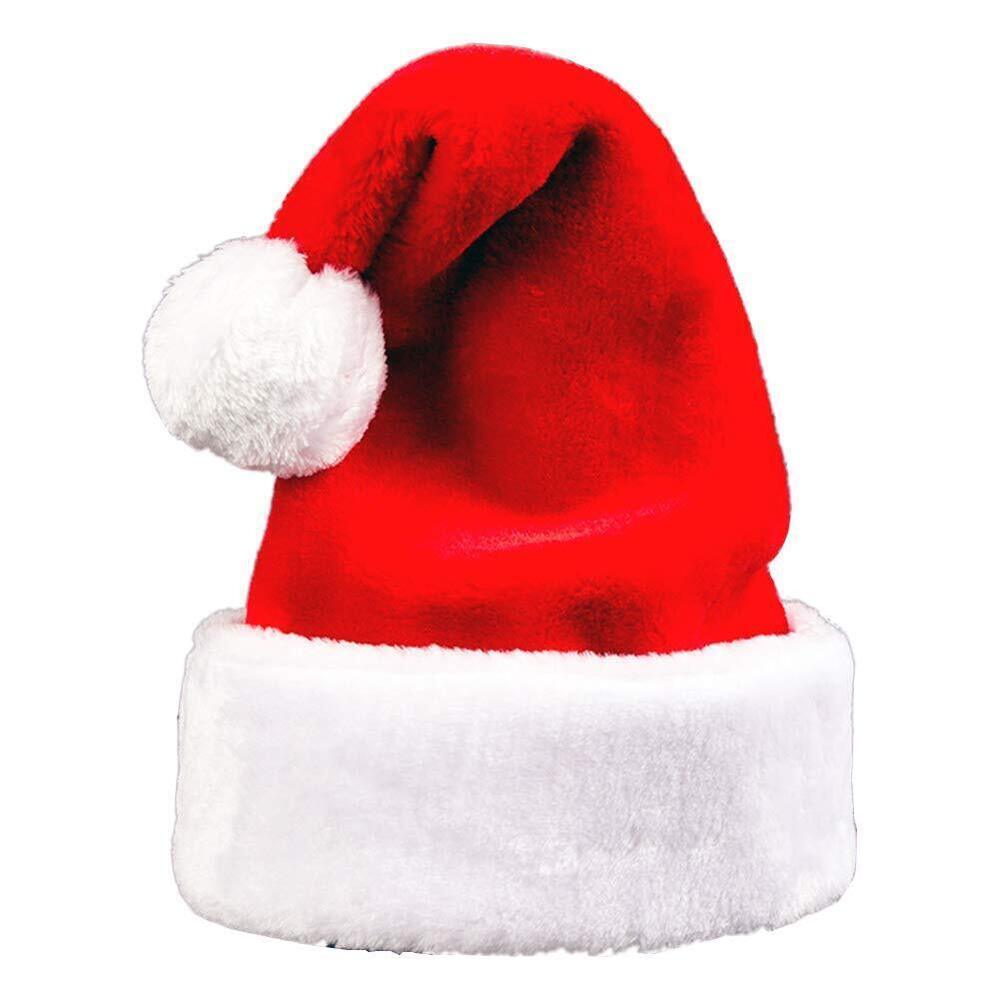 9293 Adult's and Children Kids Santa Hat, Velvet Christmas Hat with Plush